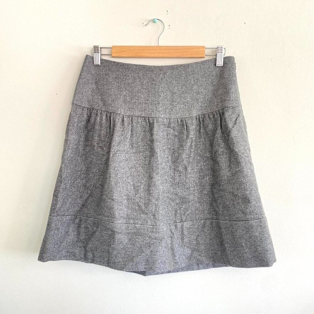 CLUB MONACO GREY MINI SKIRT WOOL  WOMENS SIZE 4 SPARKLY